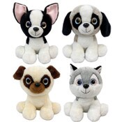 Wholesale - 10" CUTE PUPPIES PLUSH 4-ASST C/P 60, UPC: 810126540737